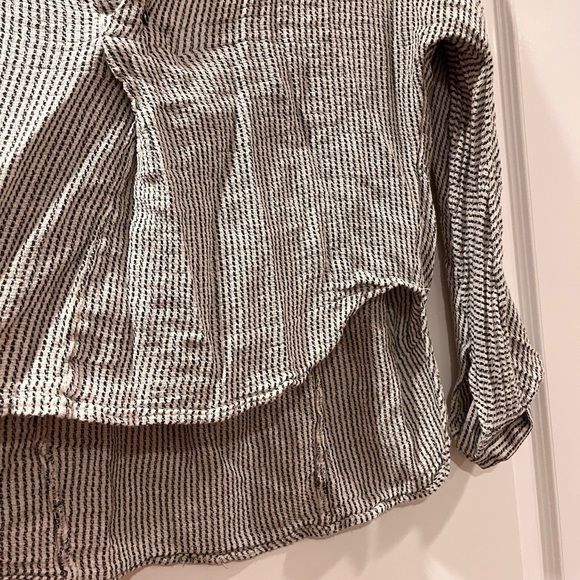 Free People High Low Striped Knit Blouse - Picture 3 of 6